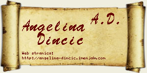 Angelina Dinčić vizit kartica